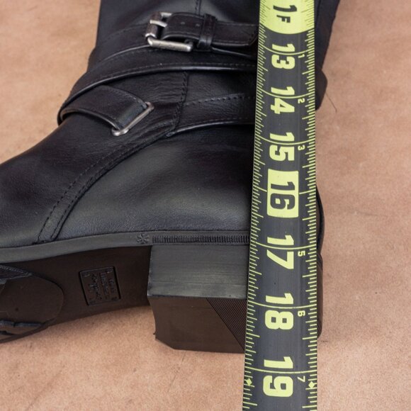 Sam Edelman Women Pansy Equestrian Riding Wide Calf Black Leather Boots sz 8 - Picture 8 of 10